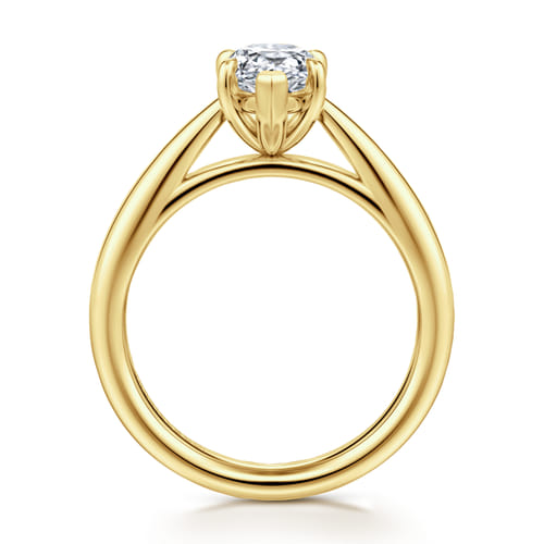 14K Yellow Gold Pear Shape Solitaire Diamond Engagement Ring 14K Yellow Gold Pear Shape Solitaire Diamond Engagement Ring