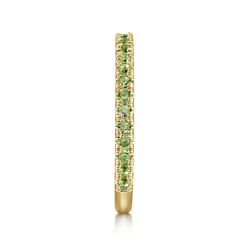 14K Yellow Gold Peridot Stackable Ring