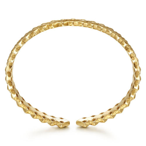 14K Yellow Gold Plain Demure Bangle