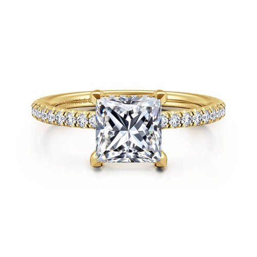 14K Yellow Gold Princess Cut Diamond Engagement Ring 14K Yellow Gold Princess Cut Diamond Engagement Ring