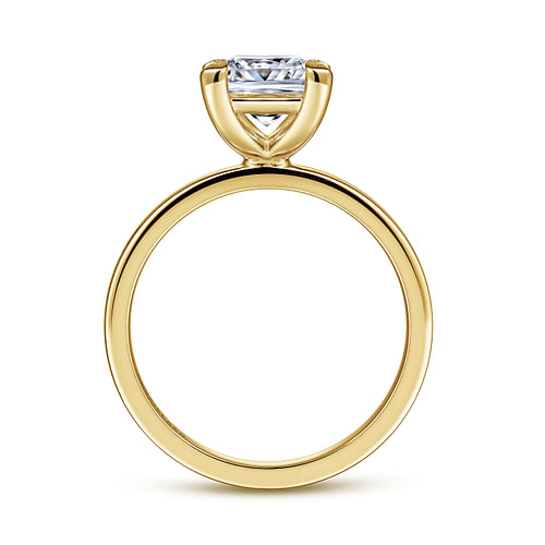 14K Yellow Gold Princess Cut Diamond Engagement Ring