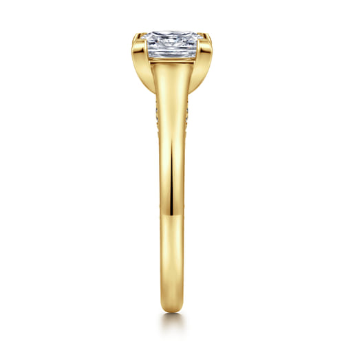 14K Yellow Gold Princess Cut Diamond Engagement Ring