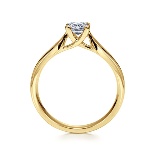 14K Yellow Gold Princess Cut Diamond Engagement Ring