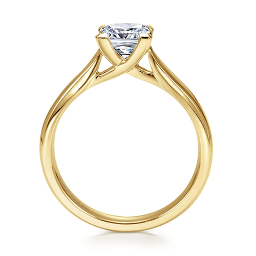 14K Yellow Gold Princess Cut Diamond Engagement Ring