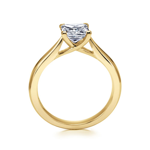 14K Yellow Gold Princess Cut Diamond Engagement Ring