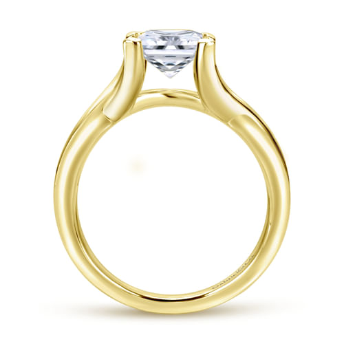 14K Yellow Gold Princess Cut Diamond Engagement Ring