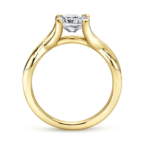 14K Yellow Gold Princess Cut Diamond Engagement Ring