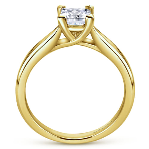 14K Yellow Gold Princess Cut Diamond Engagement Ring
