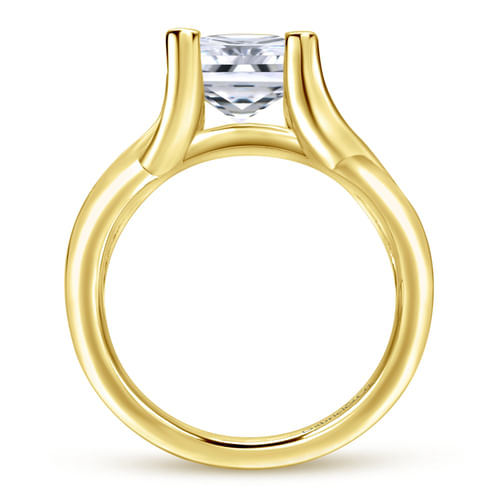 14K Yellow Gold Princess Cut Diamond Engagement Ring