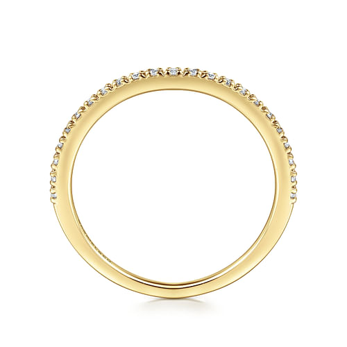 14K Yellow Gold Prong Set Diamond Wedding Band