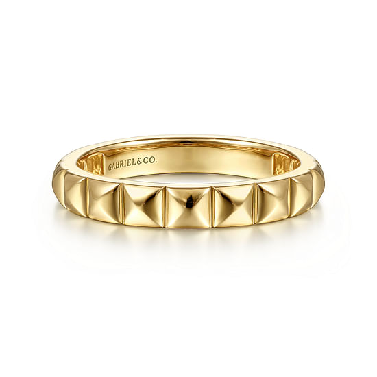 Gabriel - 14K Yellow Gold Pyramid Ring