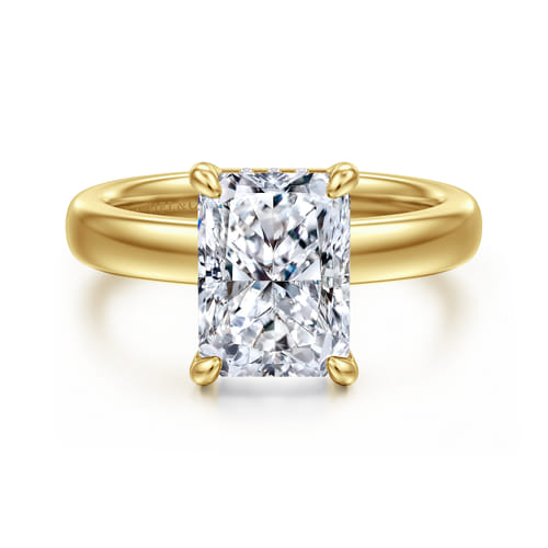 14K Yellow Gold Radiant Cut Diamond Engagement Ring