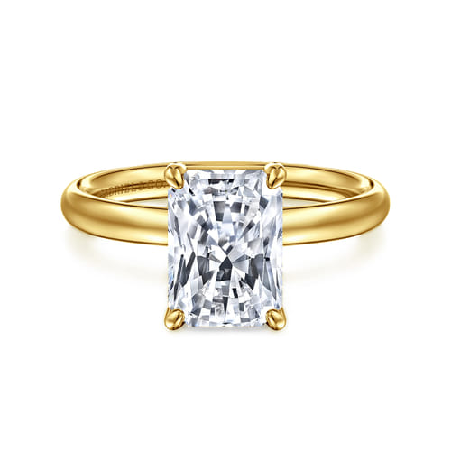 14K Yellow Gold Radiant Cut Solitaire Diamond Engagement Ring 14K Yellow Gold Radiant Cut Solitaire Diamond Engagement Ring