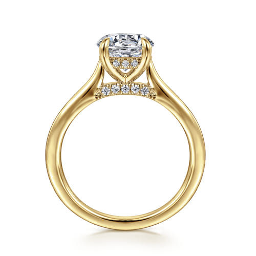14K Yellow Gold Round Diamond Engagement Ring 14K Yellow Gold Round Diamond Engagement Ring