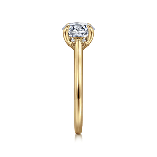 14K Yellow Gold Round Diamond Engagement Ring 14K Yellow Gold Round Diamond Engagement Ring