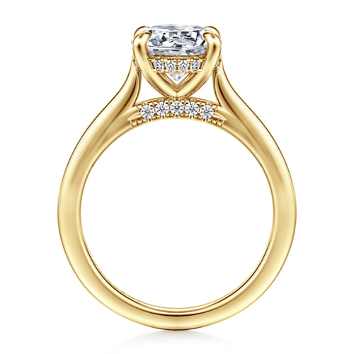 14K Yellow Gold Round Diamond Engagement Ring 14K Yellow Gold Round Diamond Engagement Ring