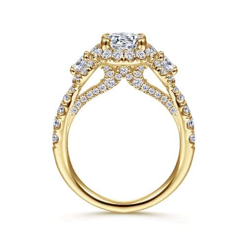 14K Yellow Gold Round Diamond Engagement Ring 14K Yellow Gold Round Diamond Engagement Ring