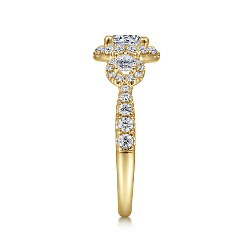 14K Yellow Gold Round Diamond Engagement Ring 14K Yellow Gold Round Diamond Engagement Ring