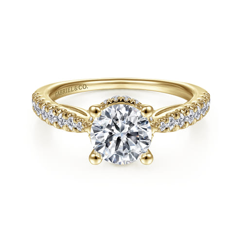 14K Yellow Gold Round Diamond Engagement Ring 14K Yellow Gold Round Diamond Engagement Ring