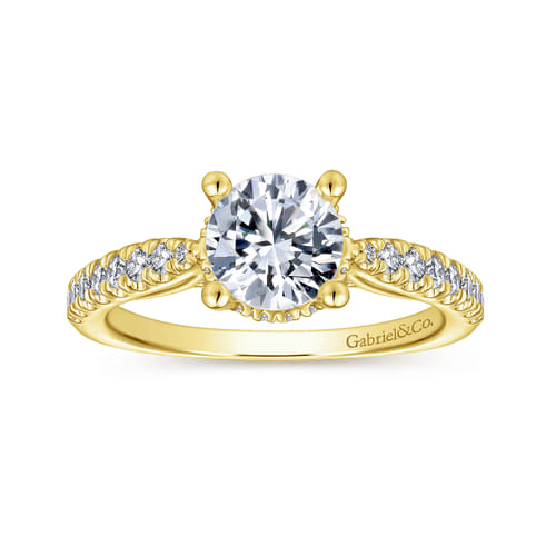 14K Yellow Gold Round Diamond Engagement Ring 14K Yellow Gold Round Diamond Engagement Ring