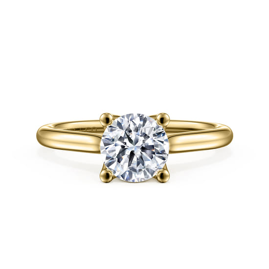 Gabriel - 14K Yellow Gold Round Diamond Engagement Ring Gabriel - 14K Yellow Gold Round Diamond Engagement Ring