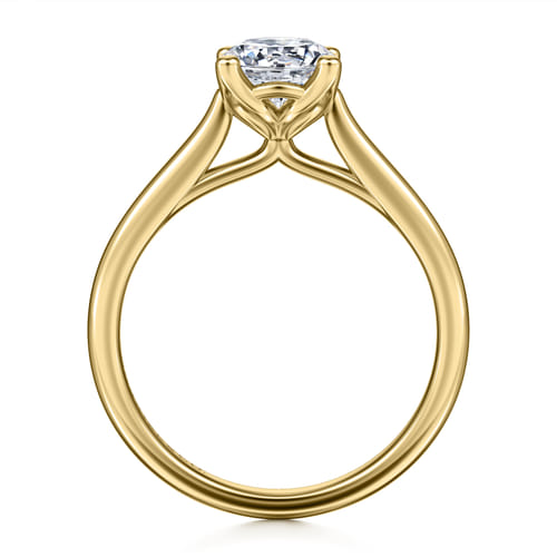 14K Yellow Gold Round Diamond Engagement Ring
