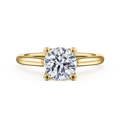 14K Yellow Gold Round Diamond Engagement Ring 14K Yellow Gold Round Diamond Engagement Ring