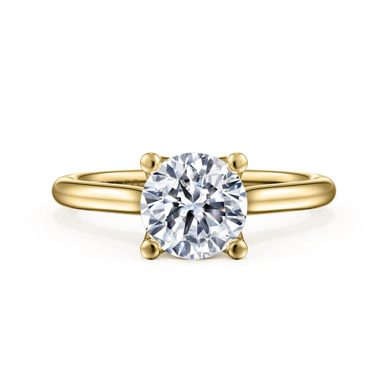 Gabriel - 14K Yellow Gold Round Diamond Engagement Ring Gabriel - 14K Yellow Gold Round Diamond Engagement Ring