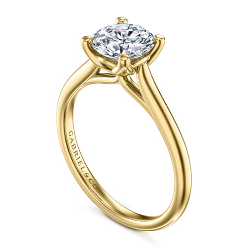14K Yellow Gold Round Diamond Engagement Ring 14K Yellow Gold Round Diamond Engagement Ring