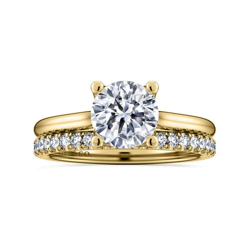 14K Yellow Gold Round Diamond Engagement Ring 14K Yellow Gold Round Diamond Engagement Ring