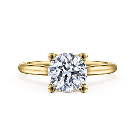 Gabriel - 14K Yellow Gold Round Diamond Engagement Ring Gabriel - 14K Yellow Gold Round Diamond Engagement Ring