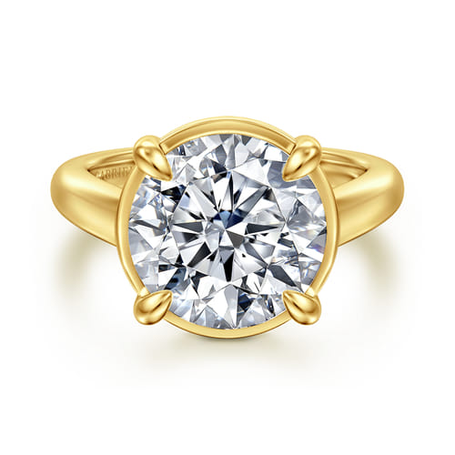 14K Yellow Gold Round Diamond Engagement Ring 14K Yellow Gold Round Diamond Engagement Ring