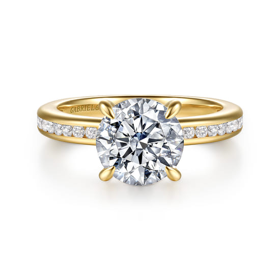 Gabriel - 14K Yellow Gold Round Diamond Engagement Ring Gabriel - 14K Yellow Gold Round Diamond Engagement Ring