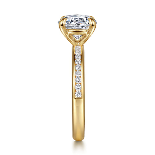 14K Yellow Gold Round Diamond Engagement Ring 14K Yellow Gold Round Diamond Engagement Ring