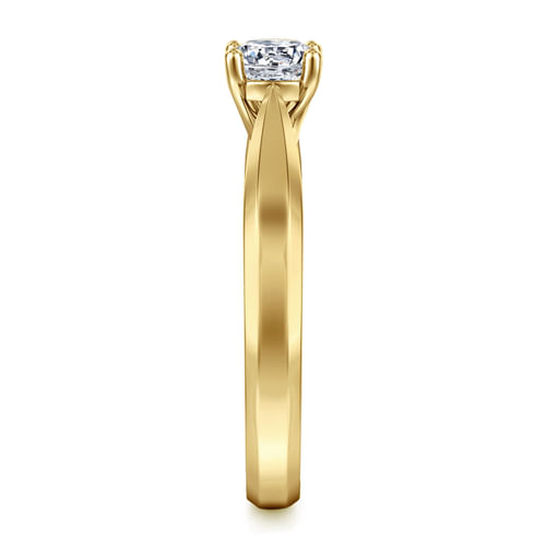 14K Yellow Gold Round Diamond Engagement Ring