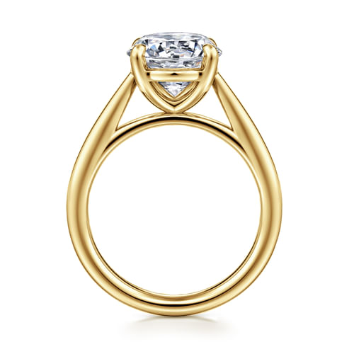 14K Yellow Gold Round Engagement Ring
