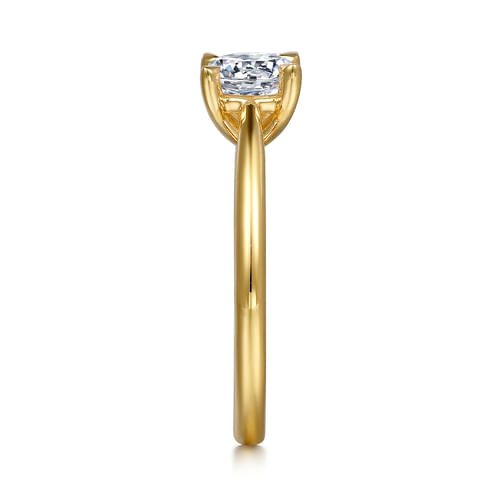 14K Yellow Gold Round Engagement Ring