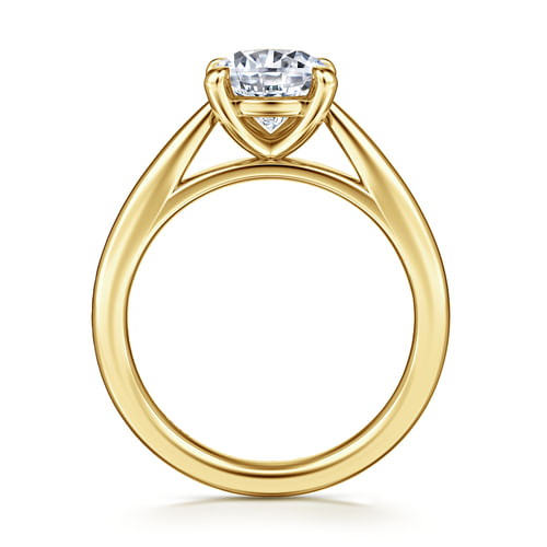 14K Yellow Gold Round Engagement Ring