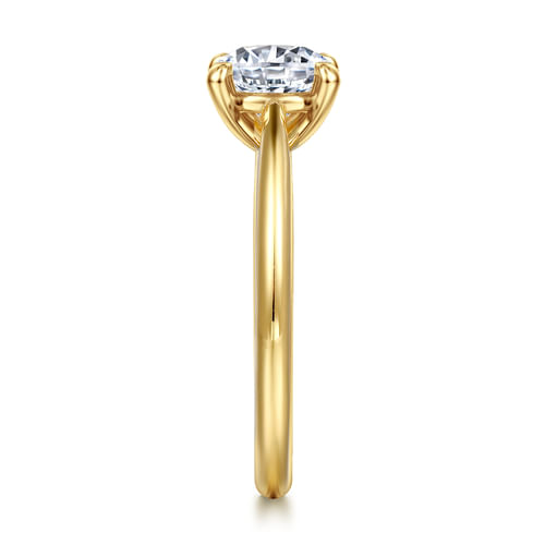 14K Yellow Gold Round Engagement Ring