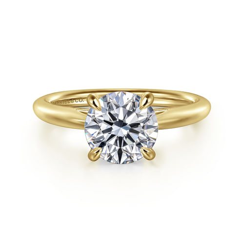 14K Yellow Gold Round Engagement Ring