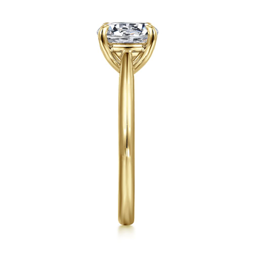 14K Yellow Gold Round Engagement Ring