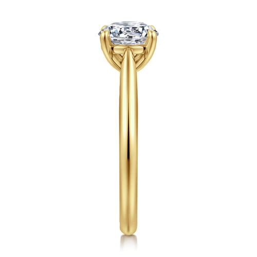 14K Yellow Gold Round Solitaire Diamond Engagement Ring 14K Yellow Gold Round Solitaire Diamond Engagement Ring