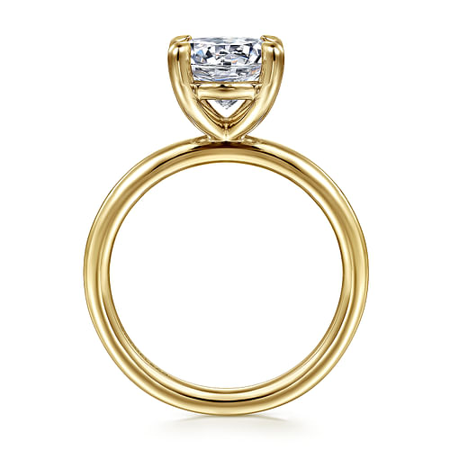 14K Yellow Gold Round Solitaire Engagement Ring