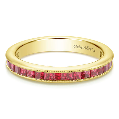 14K Yellow Gold Ruby Ring