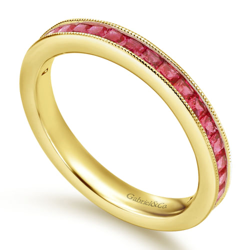 14K Yellow Gold Ruby Ring