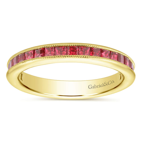 14K Yellow Gold Ruby Ring