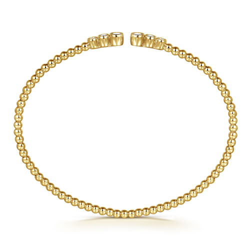 14K Yellow Gold Sapphire Bangle