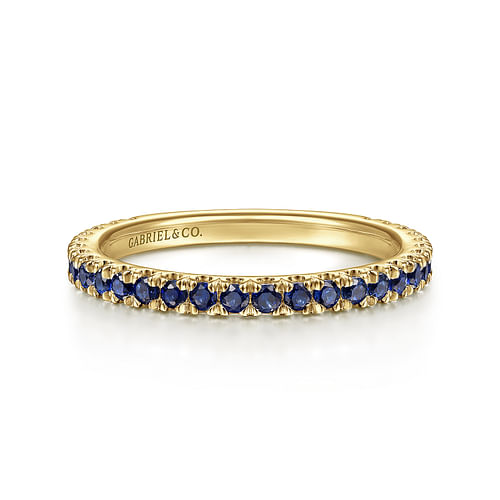 14K Yellow Gold Sapphire Stackable Ring