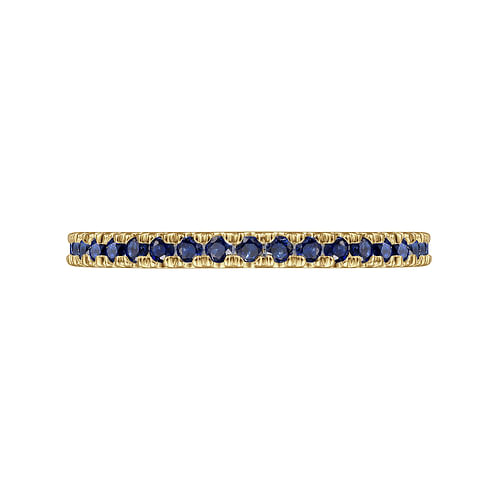 14K Yellow Gold Sapphire Stackable Ring