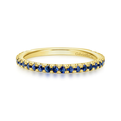 14K Yellow Gold Sapphire Stackable Ring